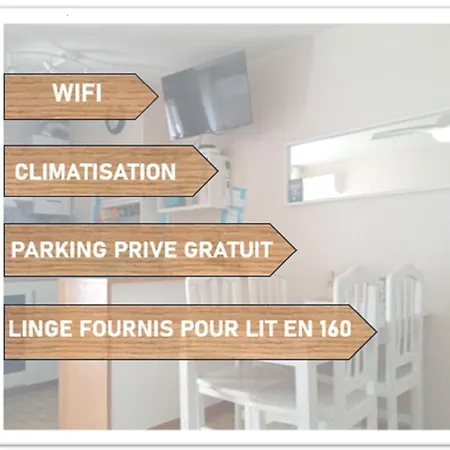 Mes A La 4 Pers, Parking Prive, Wifi, Linges Fournis, Climatisation لا غراند موت